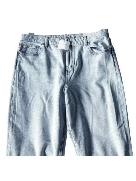 American Eagle Curvy Stovepipe Jeans Women’s Sz 16 (33W)  Light Wash NWT - Picture 4 of 16